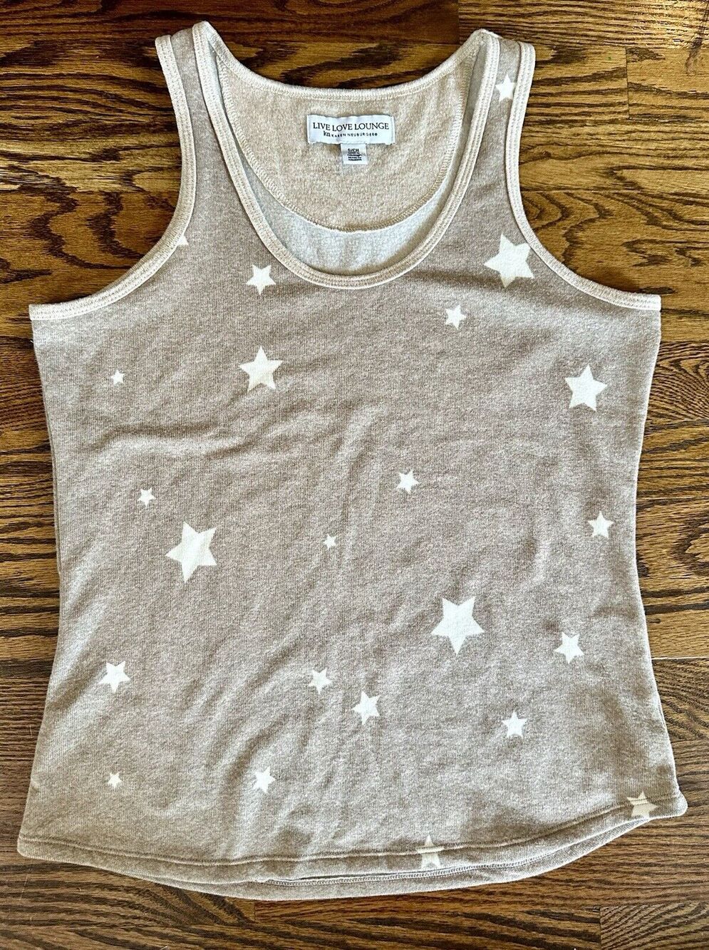 Karen Neuburger LiveLoveLounge Tan Tank Top‎ Womens Small Scoop Neck Sleeveless